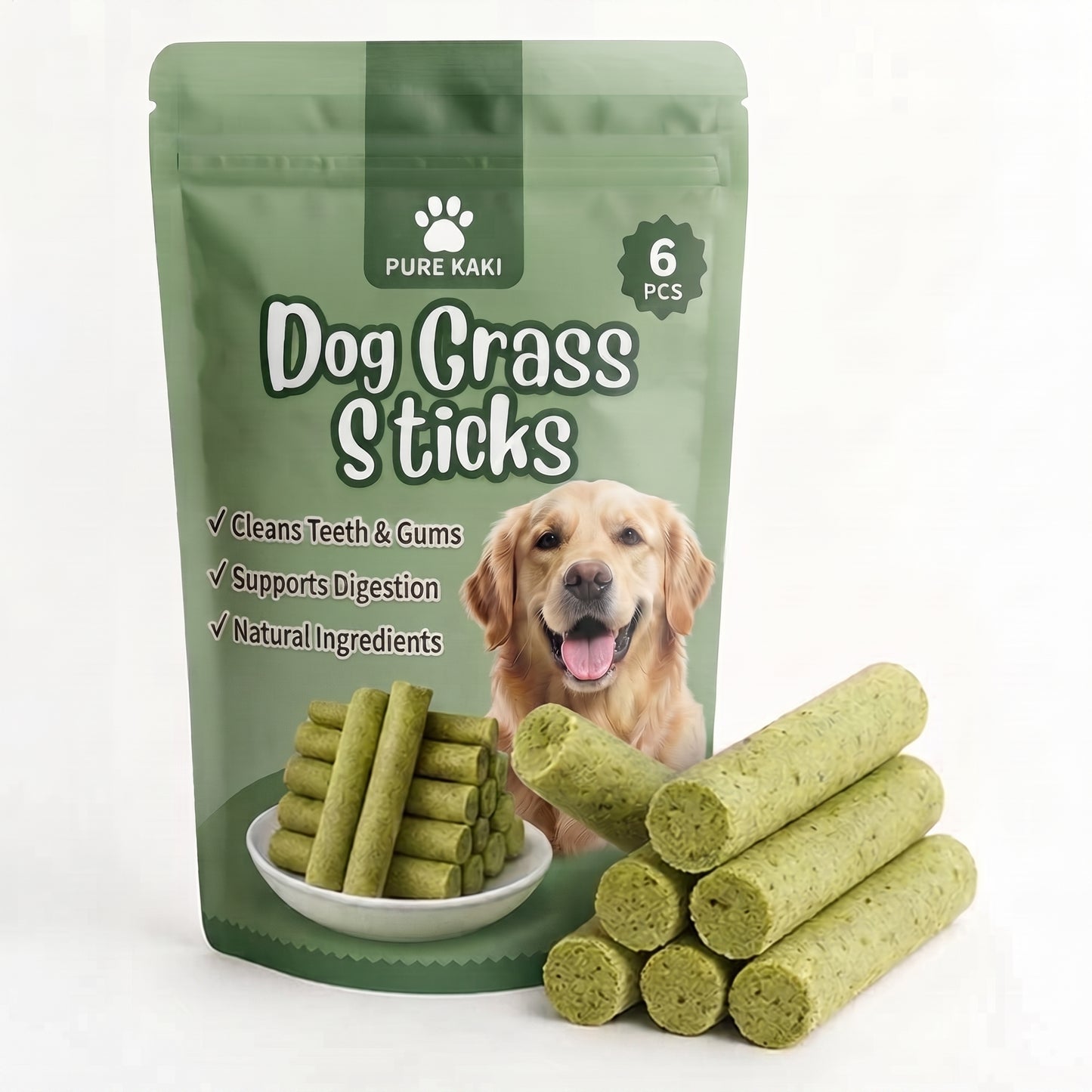 Dog Grass Sticks