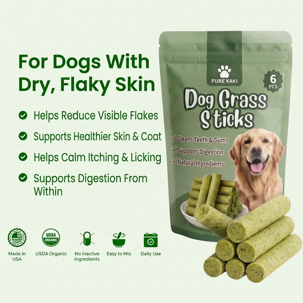 Give Your Dog What They Actually Need - Pure Kaki Grass Sticks