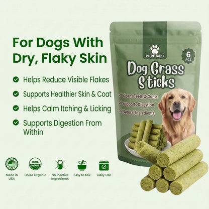 Give Your Dog What They Actually Need - Pure Kaki Grass Sticks