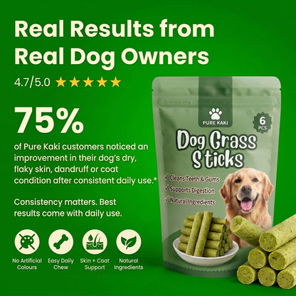 Give Your Dog What They Actually Need - Pure Kaki Grass Sticks